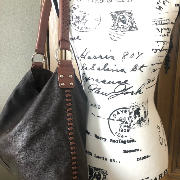 ILI Brown leather hobo style bag - Picture 4 of 6